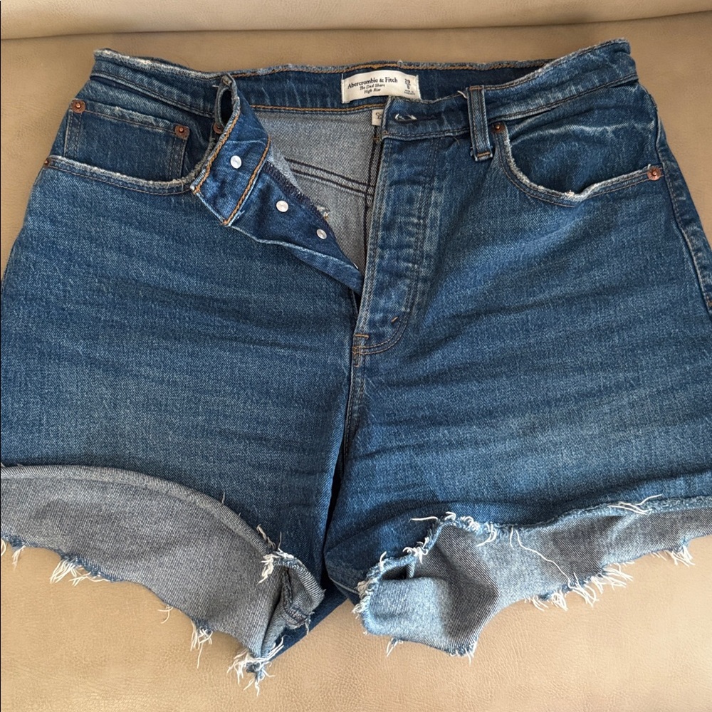 Abercrombie & Fitch High Rise Denim Shorts